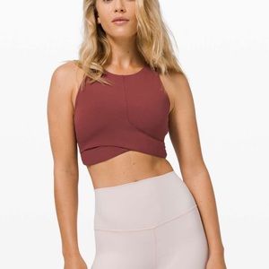 Always aligned bra in Savannah Maroon sports bra/ crop top